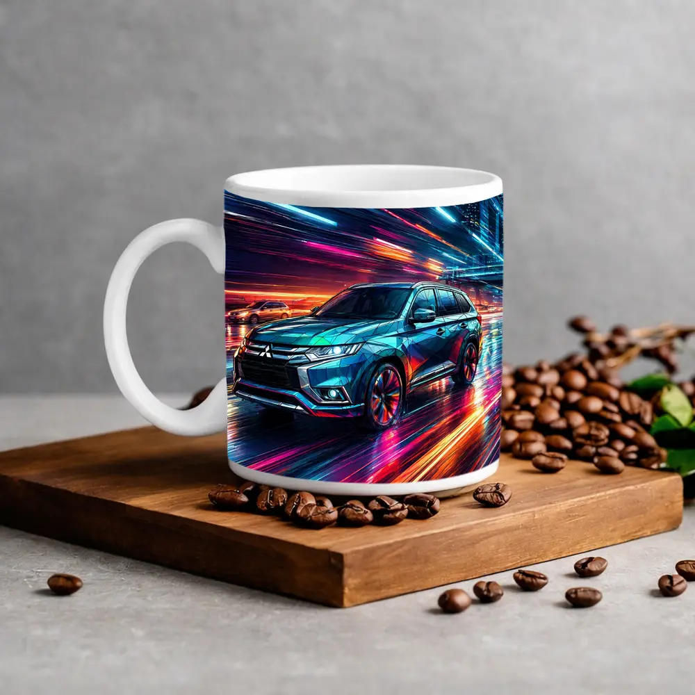 Mitsubishi Outlander Neon City Night Drive – Mugs