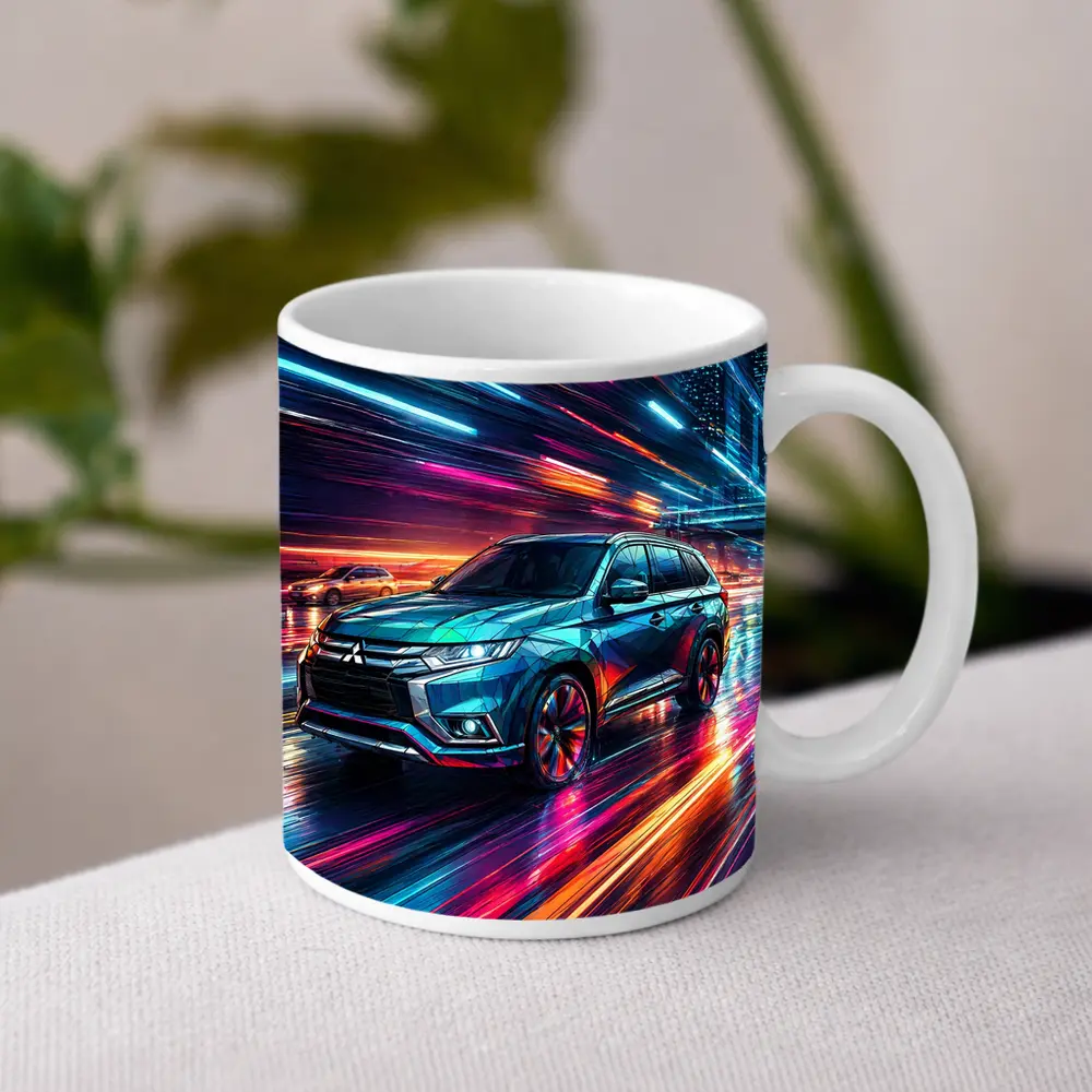 Mitsubishi Outlander Neon City Night Drive – Mugs