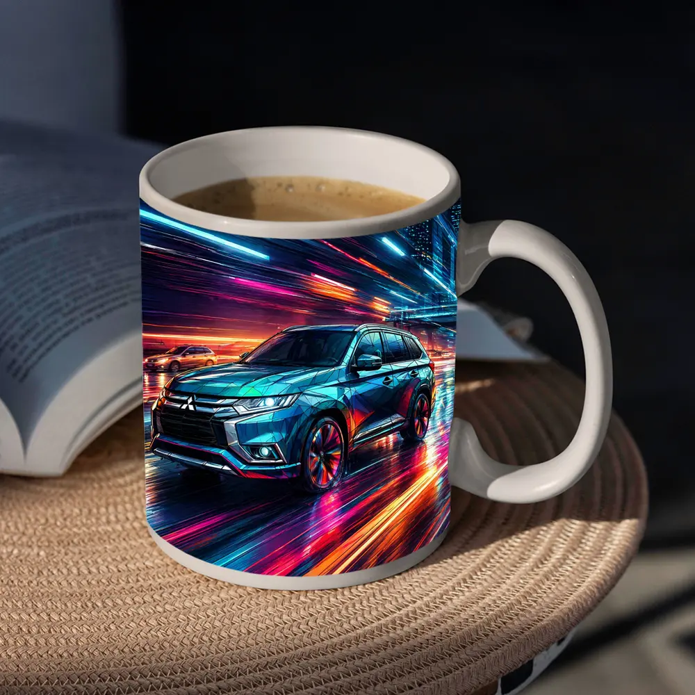 Mitsubishi Outlander Neon City Night Drive – Mugs