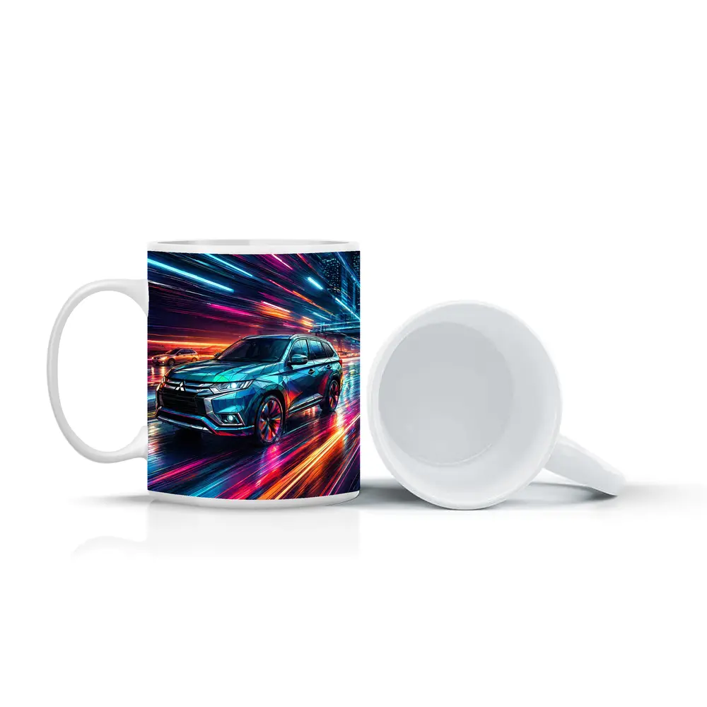 Mitsubishi Outlander Neon City Night Drive – Mugs