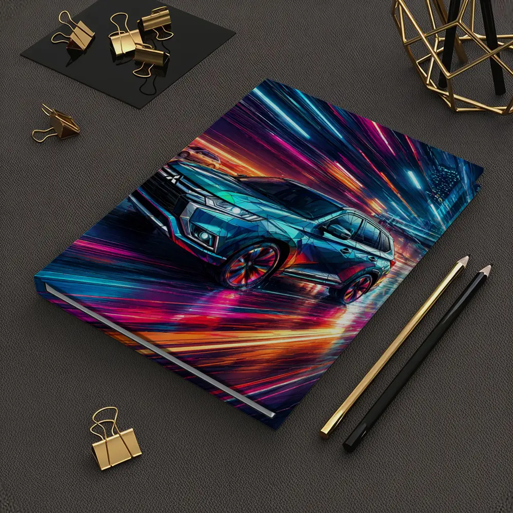 Mitsubishi Outlander Neon City Night Drive – Notebooks