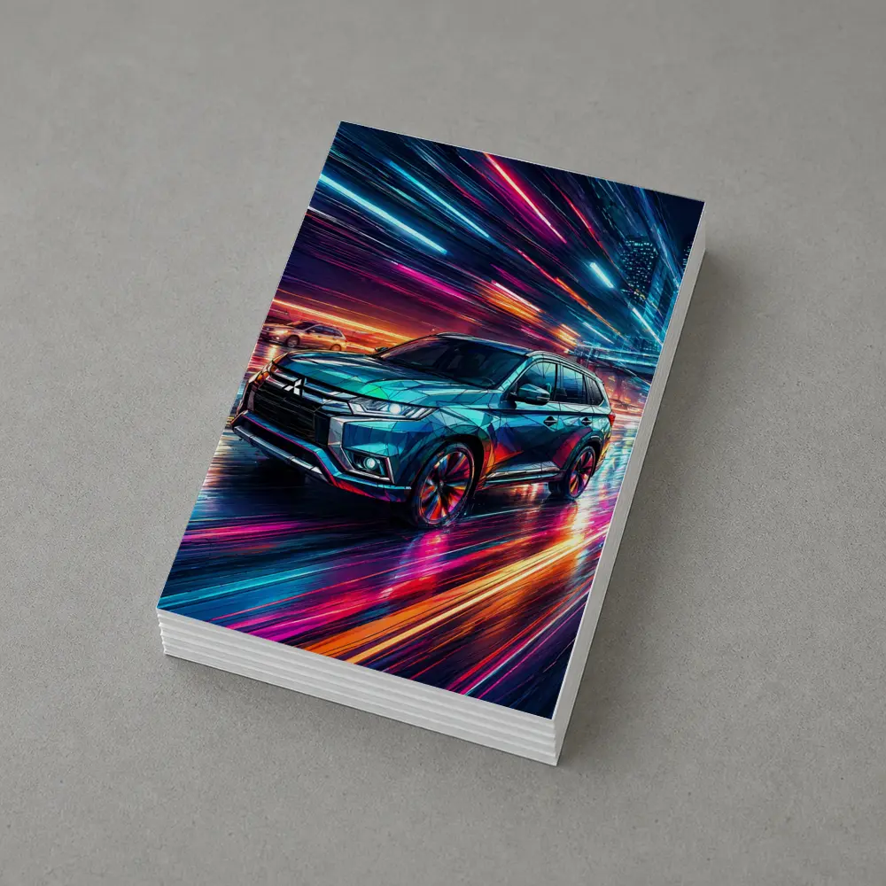 Mitsubishi Outlander Neon City Night Drive – Postcards