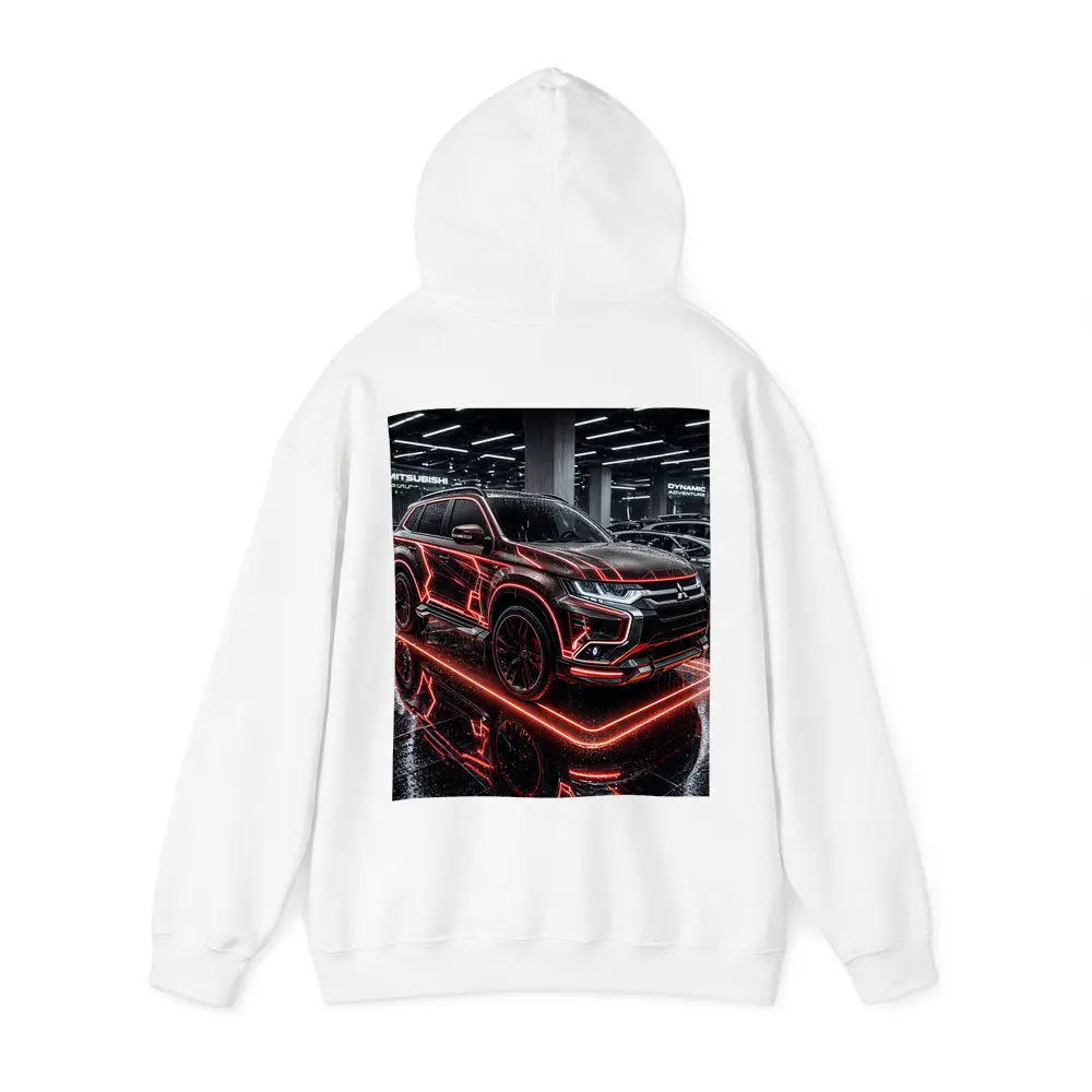 Mitsubishi Outlander Neon Red Glow Showroom – Hoodies