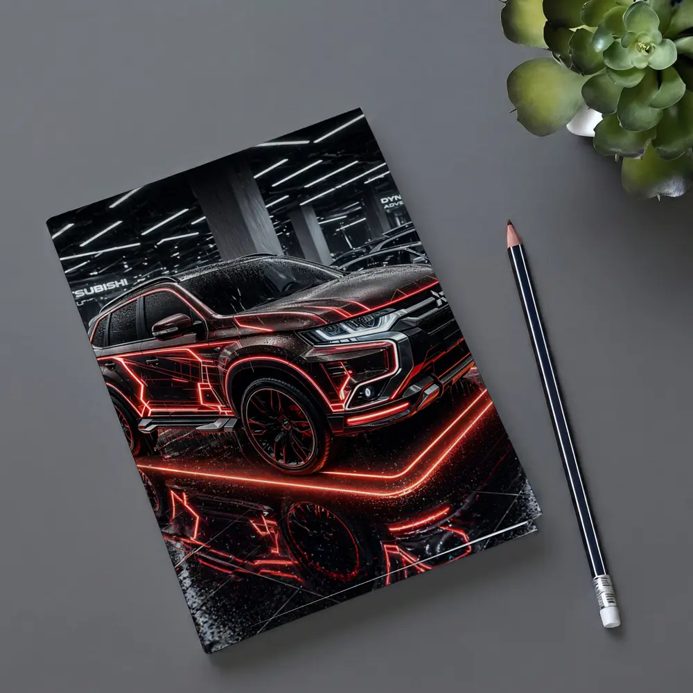 Mitsubishi Outlander Neon Red Glow Showroom – Notebooks