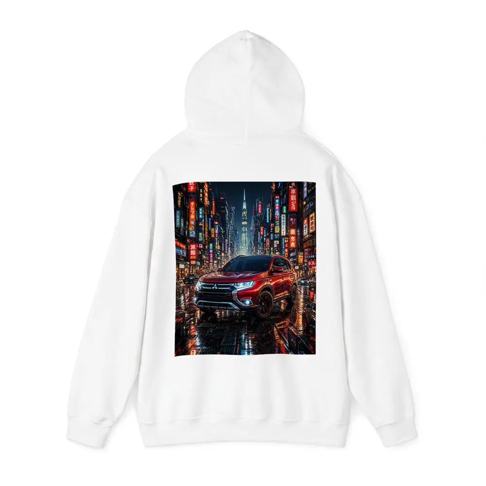 Mitsubishi Outlander Red Neon City Night – Hoodies