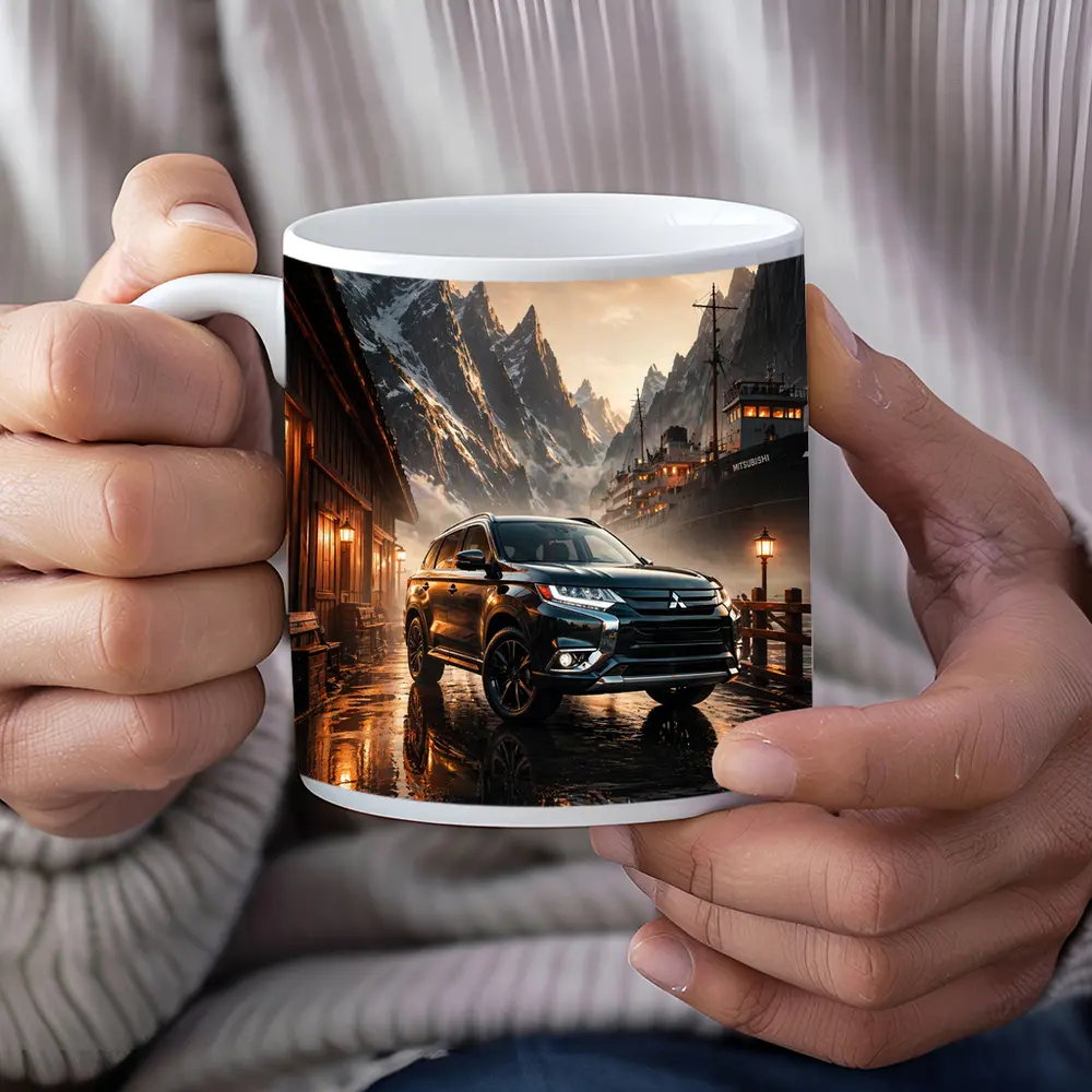 Mitsubishi Outlander SUV Rainy Mountain Dock – Mugs