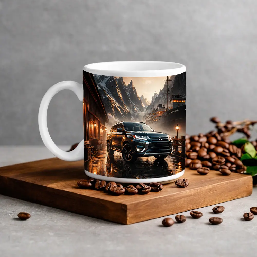 Mitsubishi Outlander SUV Rainy Mountain Dock – Mugs