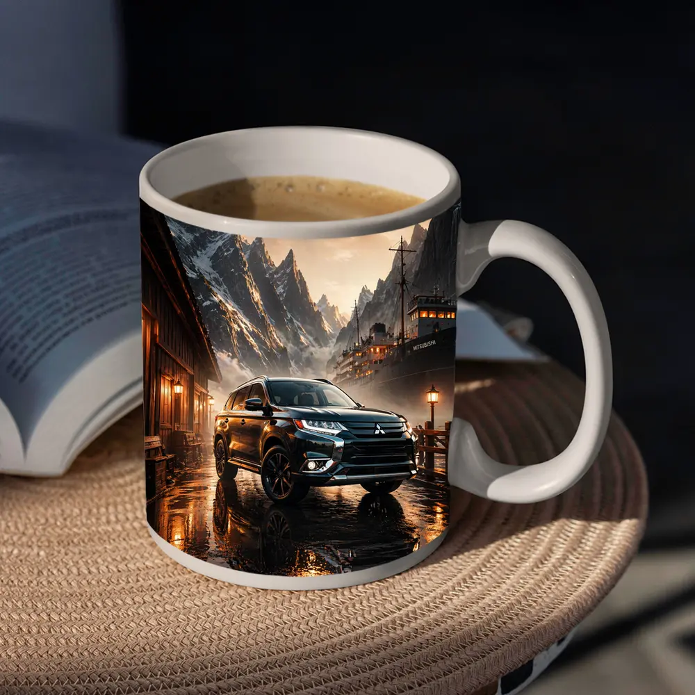 Mitsubishi Outlander SUV Rainy Mountain Dock – Mugs