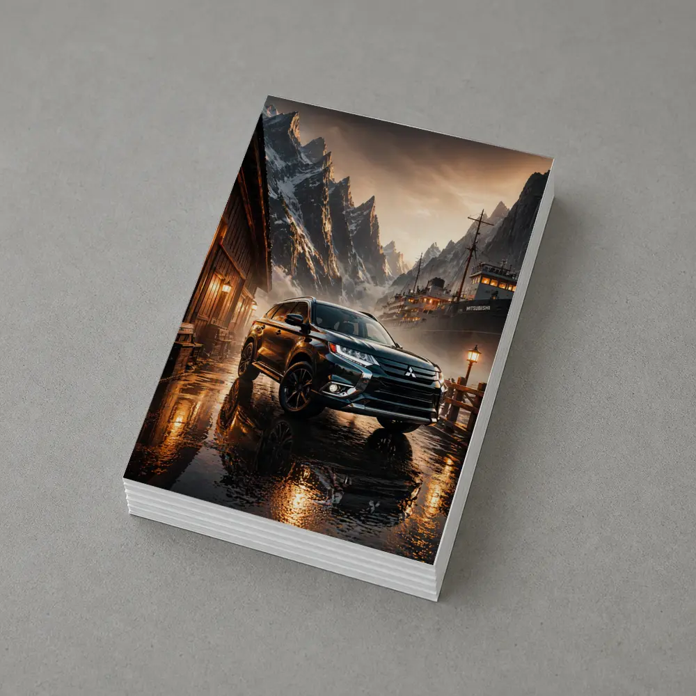Mitsubishi Outlander SUV Rainy Mountain Dock – Postcards