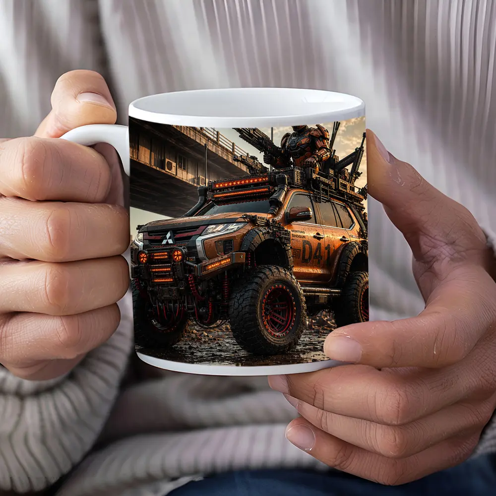 Mitsubishi Pajero Armored Cyberpunk Warrior Art – Mugs