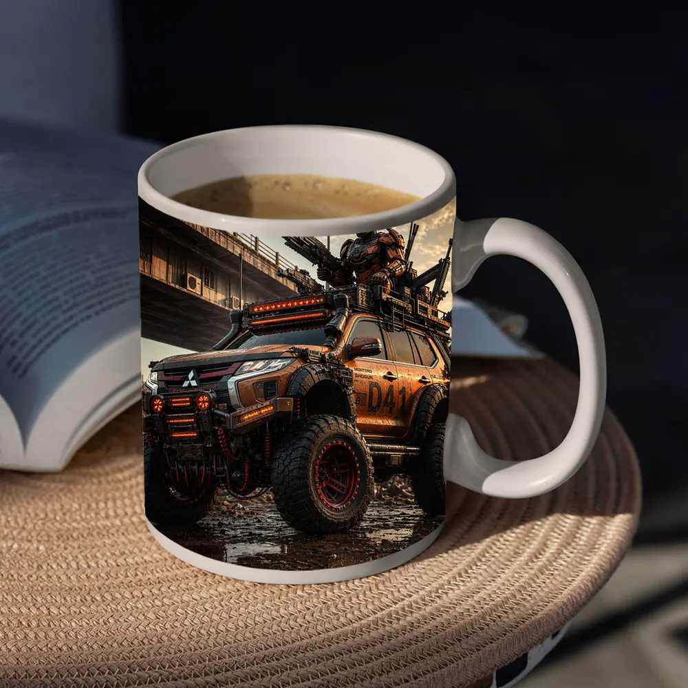 Mitsubishi Pajero Armored Cyberpunk Warrior Art – Mugs