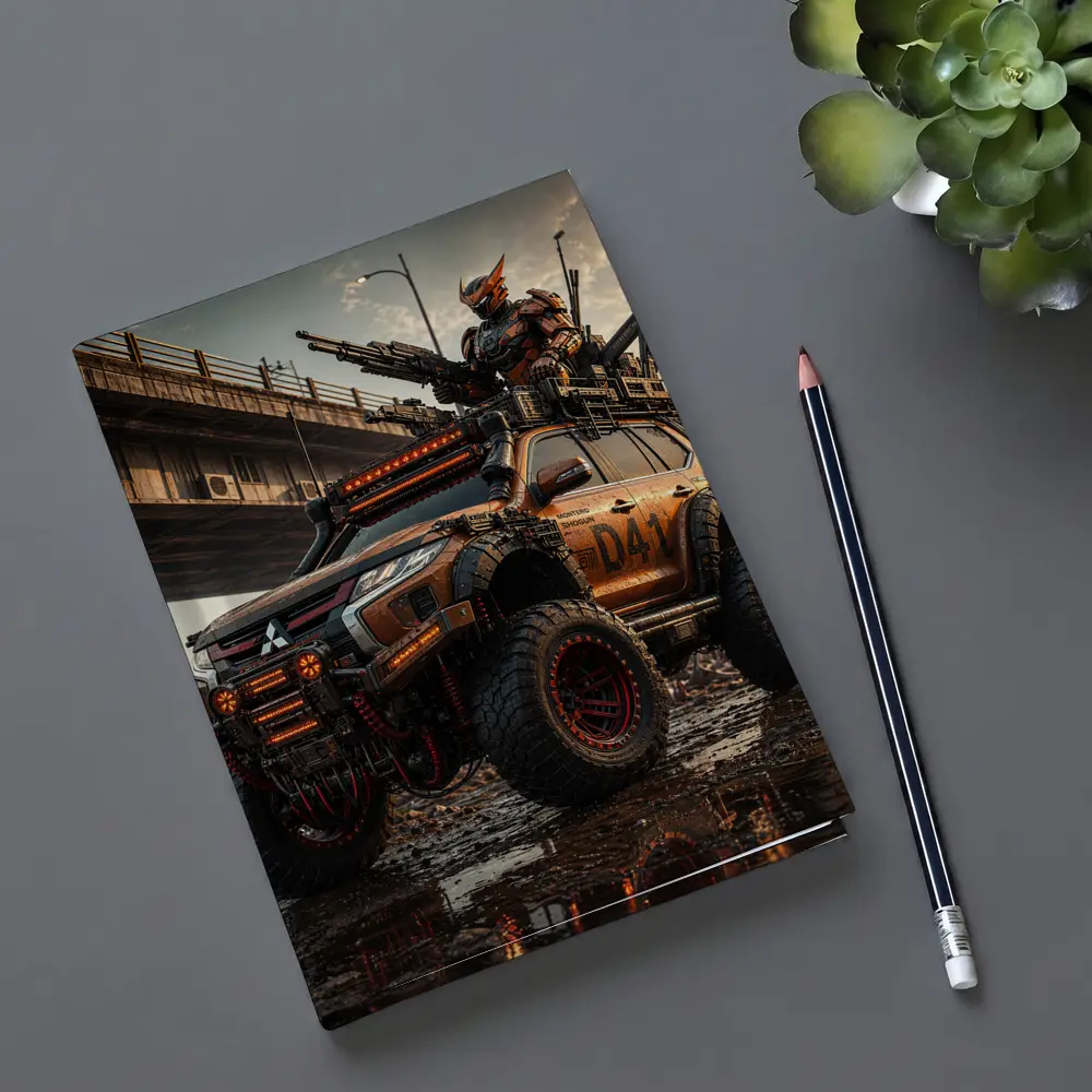 Mitsubishi Pajero Armored Cyberpunk Warrior Art – Notebooks