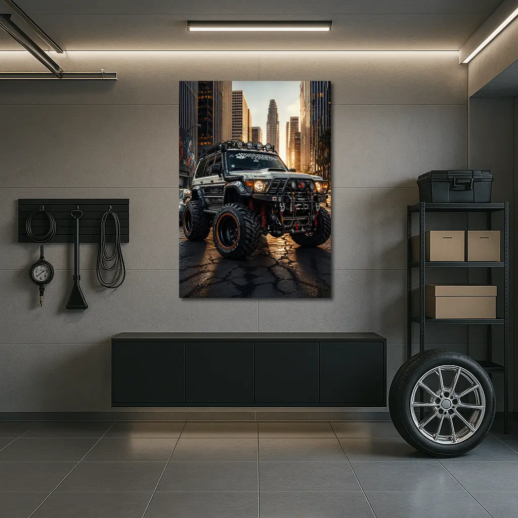 Mitsubishi Pajero Off Road Los Angeles Street – Wall Art