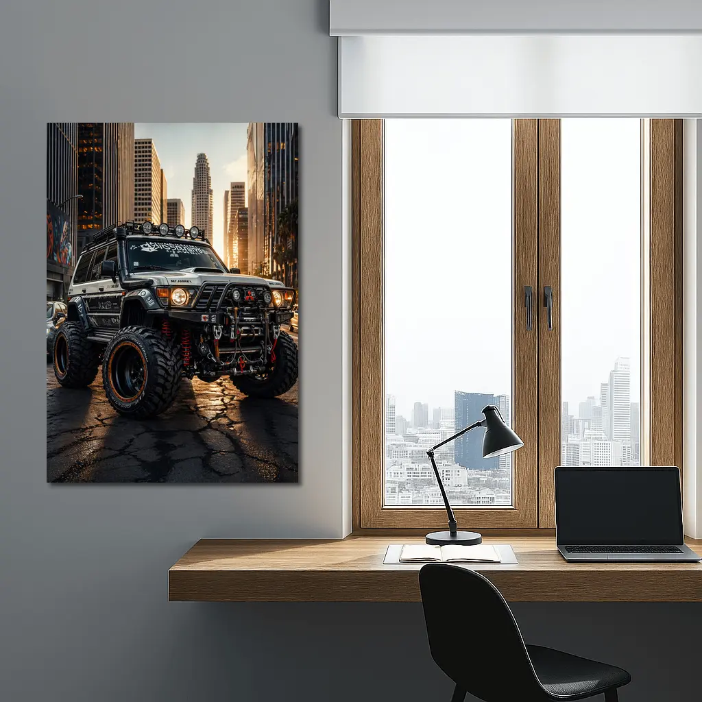 Mitsubishi Pajero Off Road Los Angeles Street – Wall Art