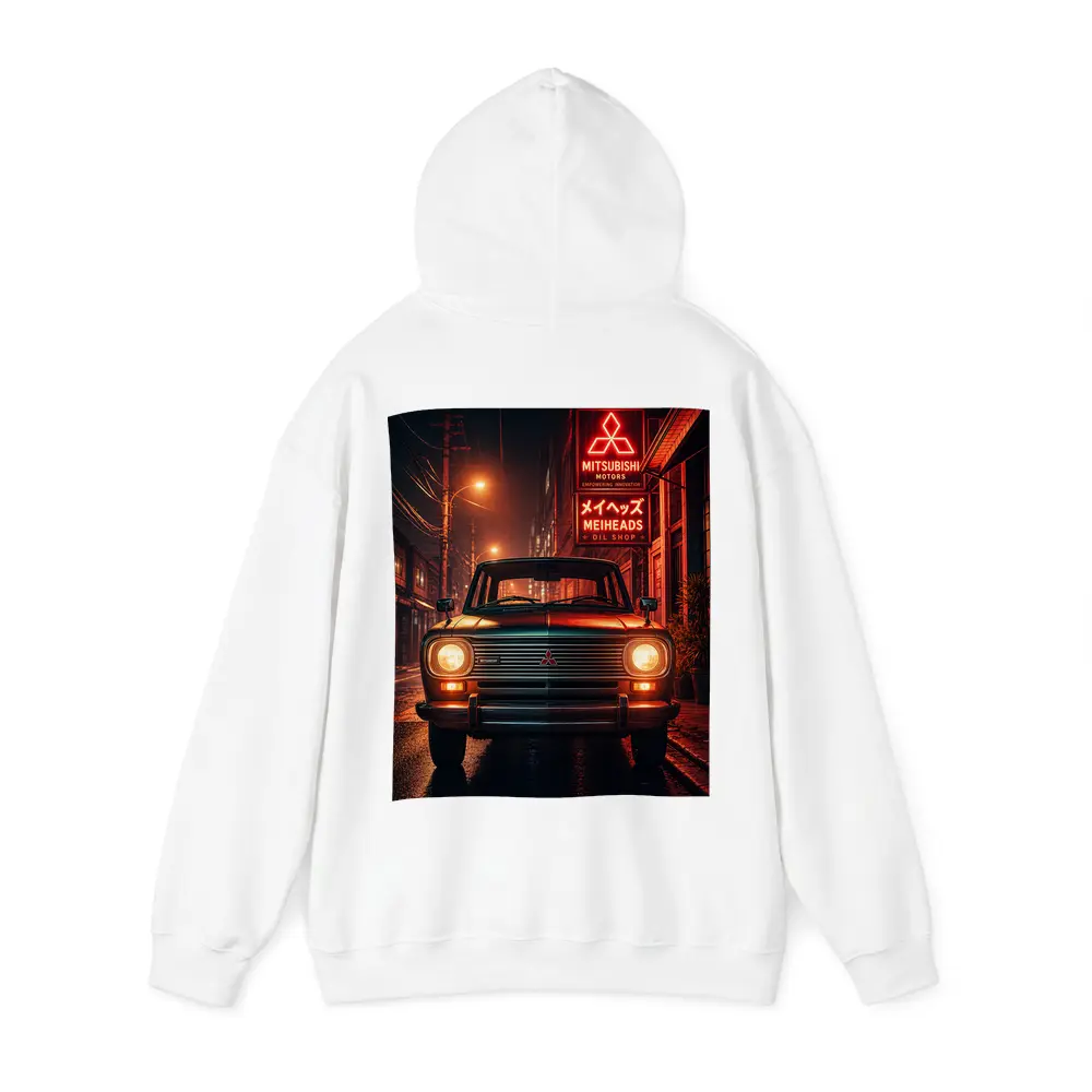 Mitsubishi Classic Car Neon Night Street – Hoodies