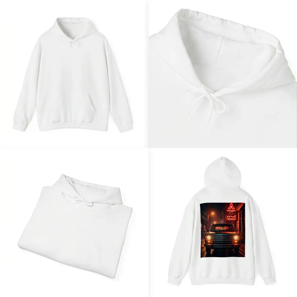 Mitsubishi Classic Car Neon Night Street – Hoodies