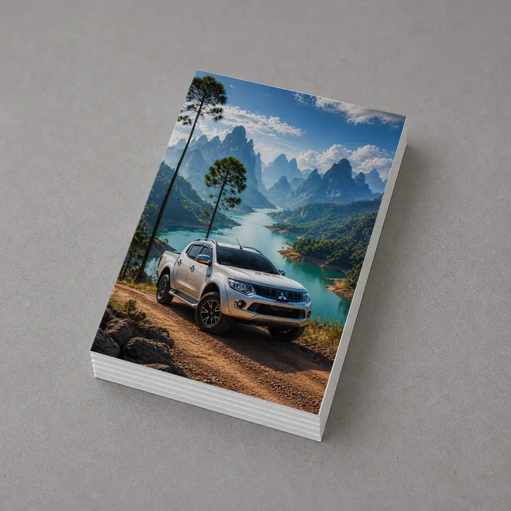 Mitsubishi L200 Triton Mountain River Landscape – Postcards