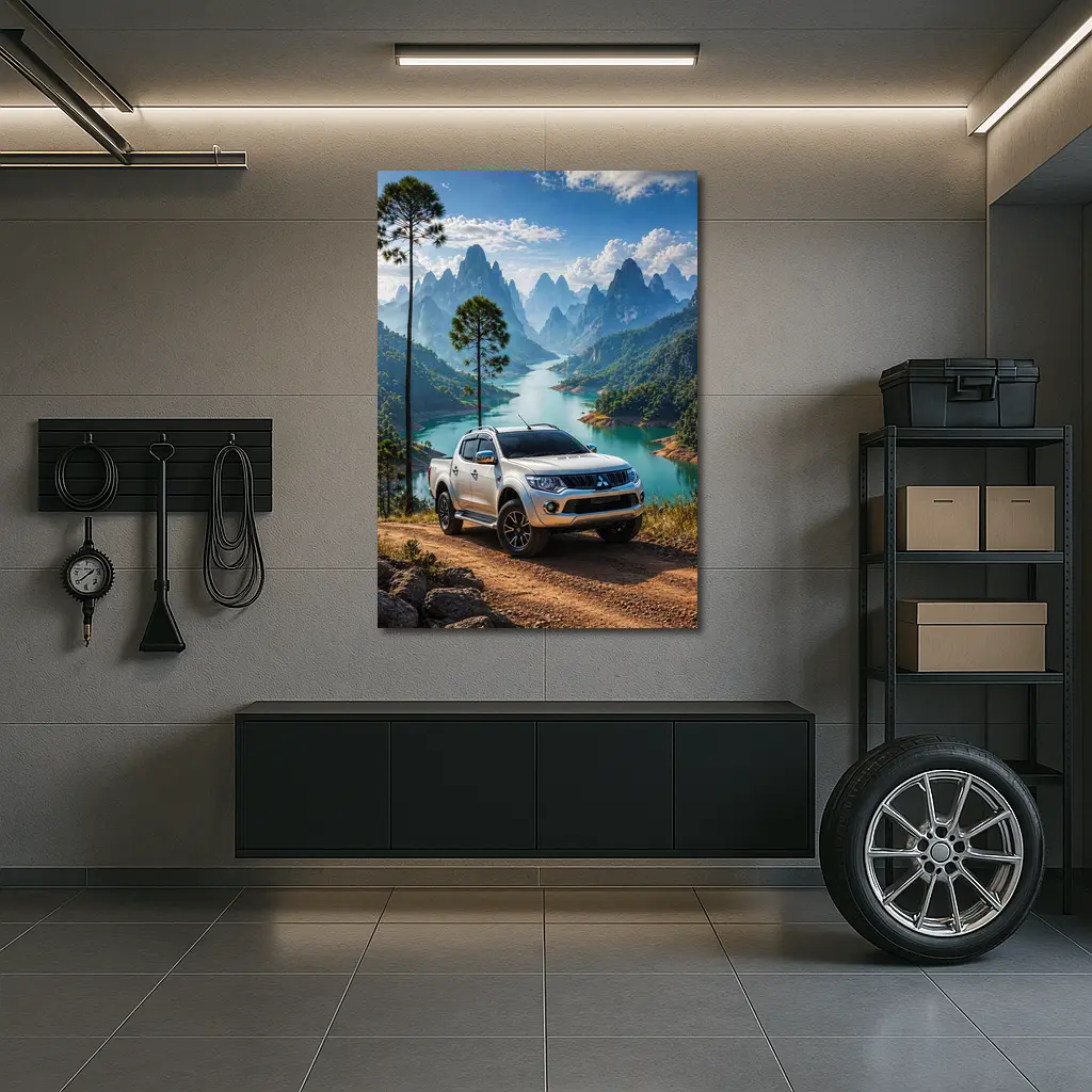 Mitsubishi L200 Triton Mountain River Landscape – Wall Art