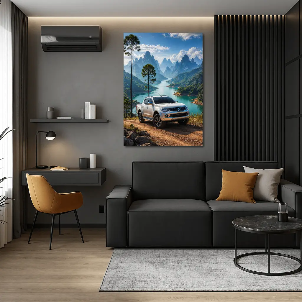 Mitsubishi L200 Triton Mountain River Landscape – Wall Art