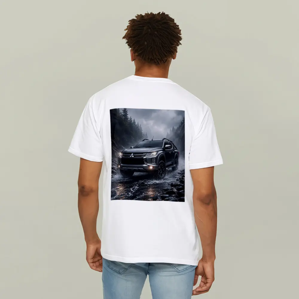 Mitsubishi L200 Triton Splashing Rainy Rocky Trail – T-Shirts