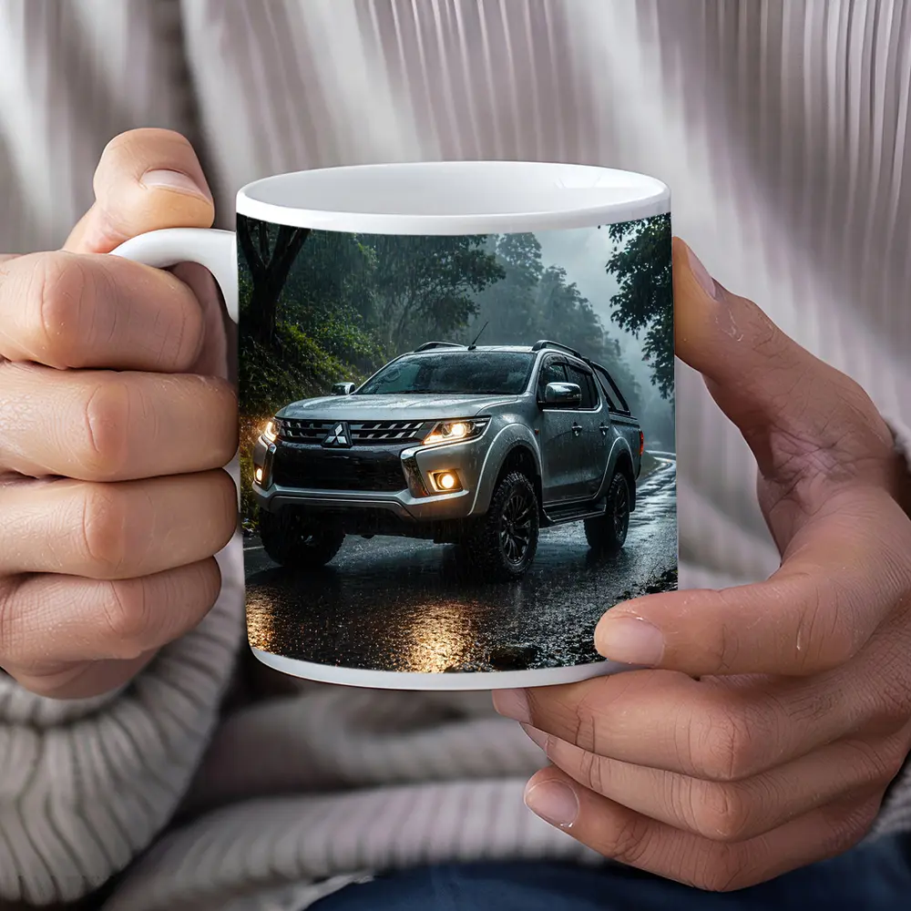 Mitsubishi L200 Triton Rainy Forest Road – Mugs