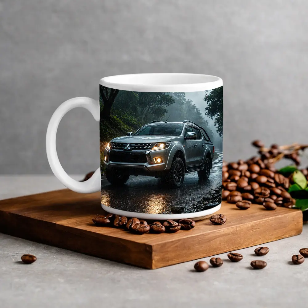 Mitsubishi L200 Triton Rainy Forest Road – Mugs