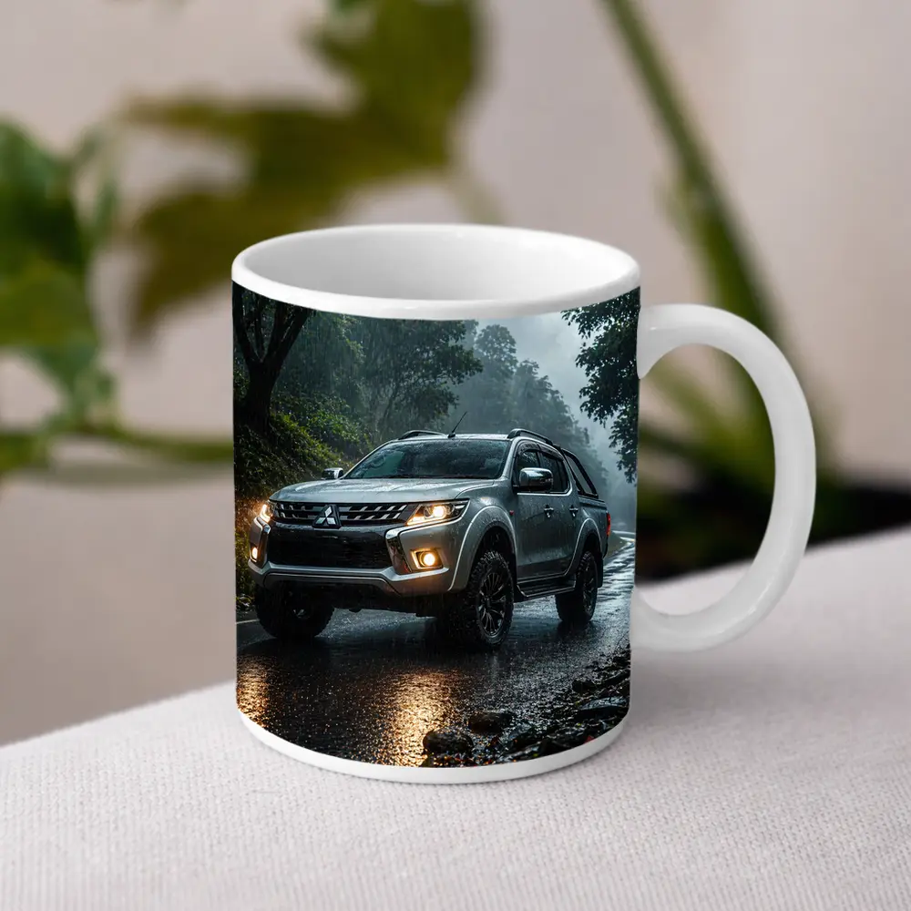 Mitsubishi L200 Triton Rainy Forest Road – Mugs