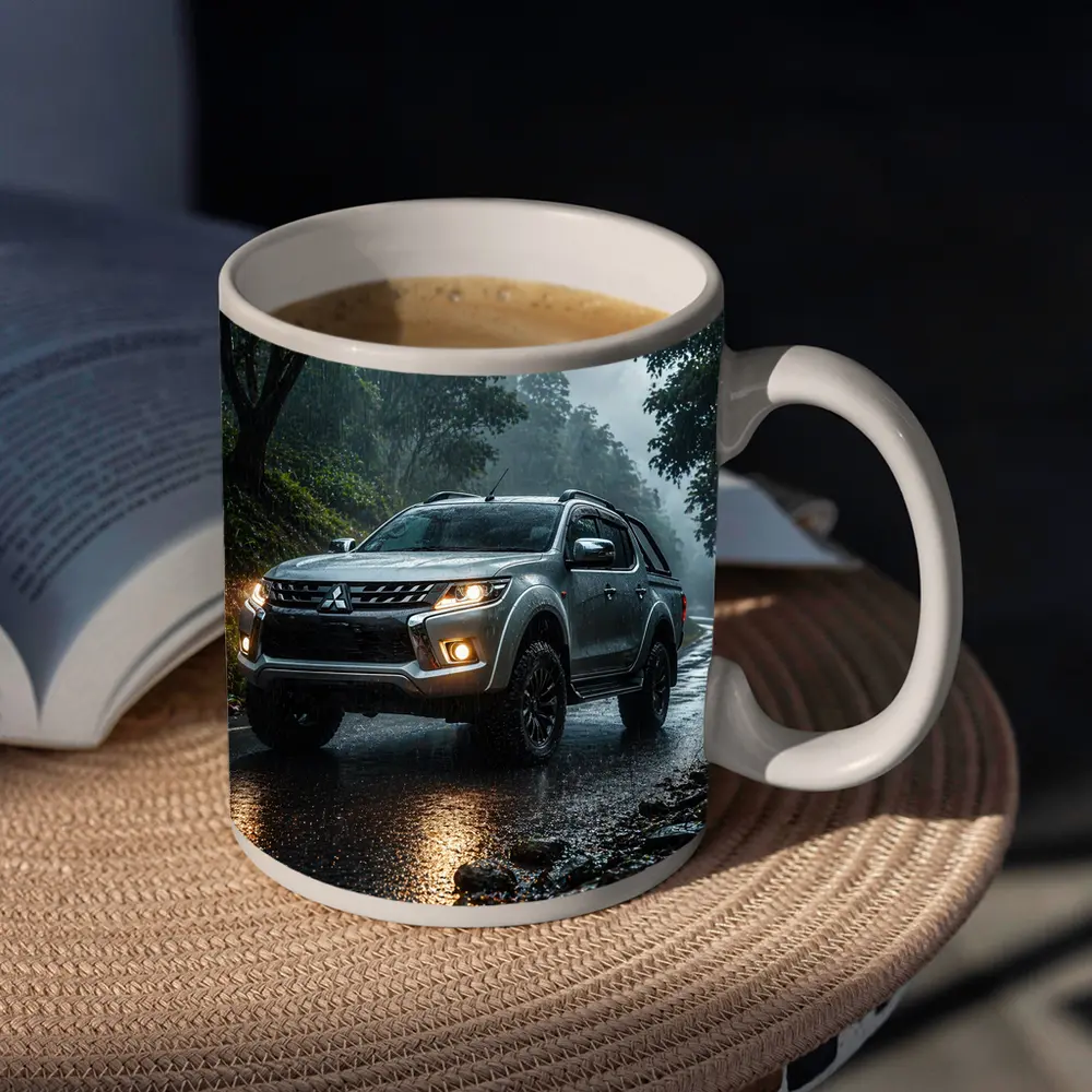 Mitsubishi L200 Triton Rainy Forest Road – Mugs
