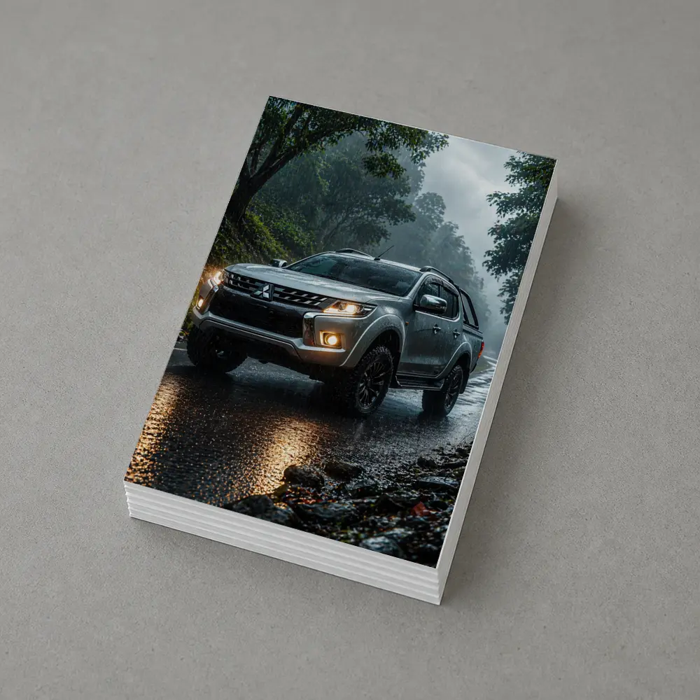 Mitsubishi L200 Triton Rainy Forest Road – Postcards