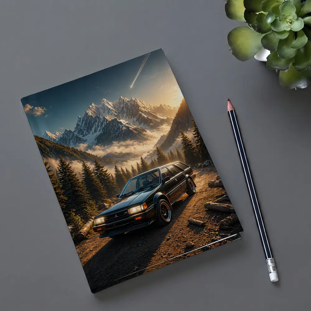 Mitsubishi Classic Wagon Snowy Mountain Forest – Notebooks