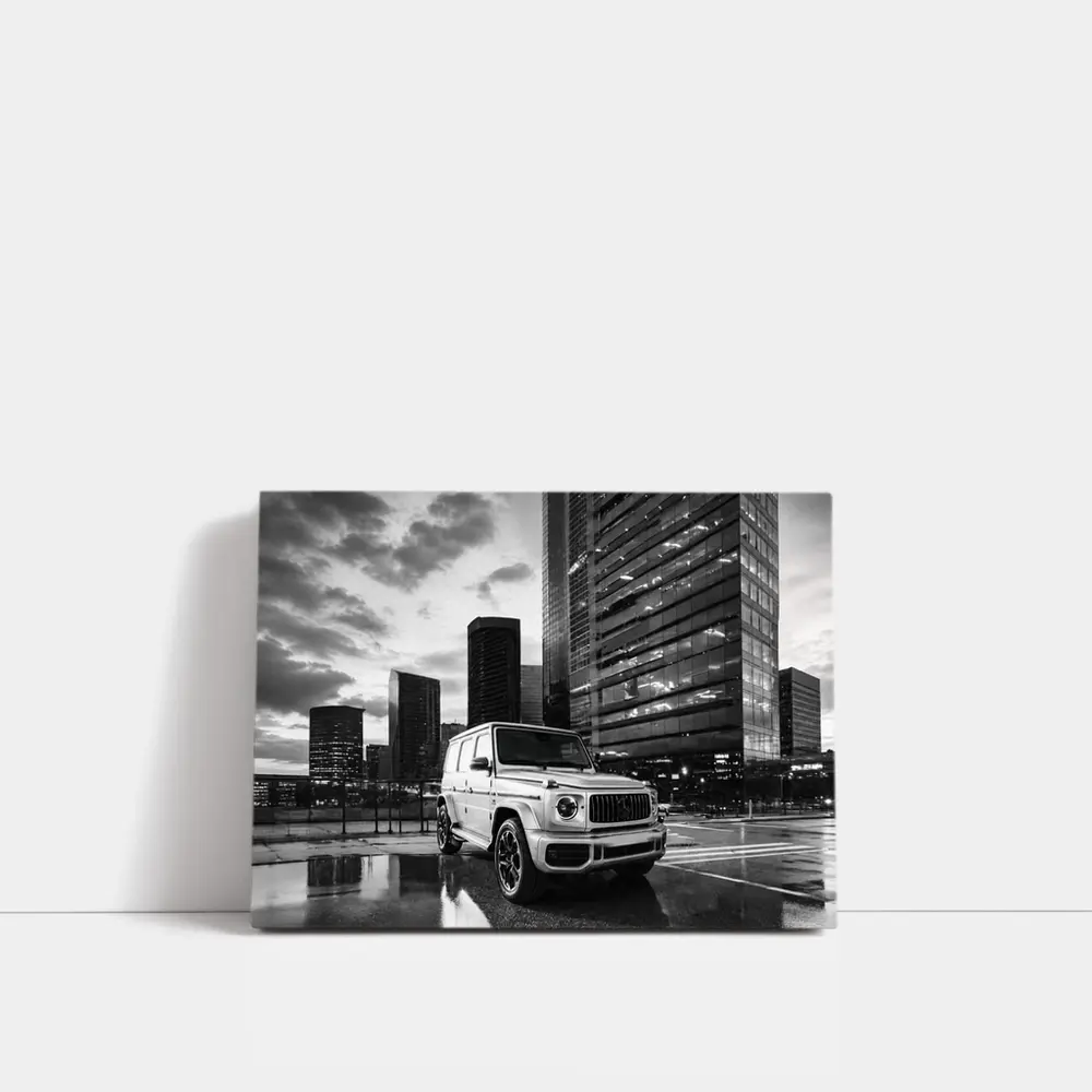 Mercedes G Class Wet City Night Scene – Wall Art