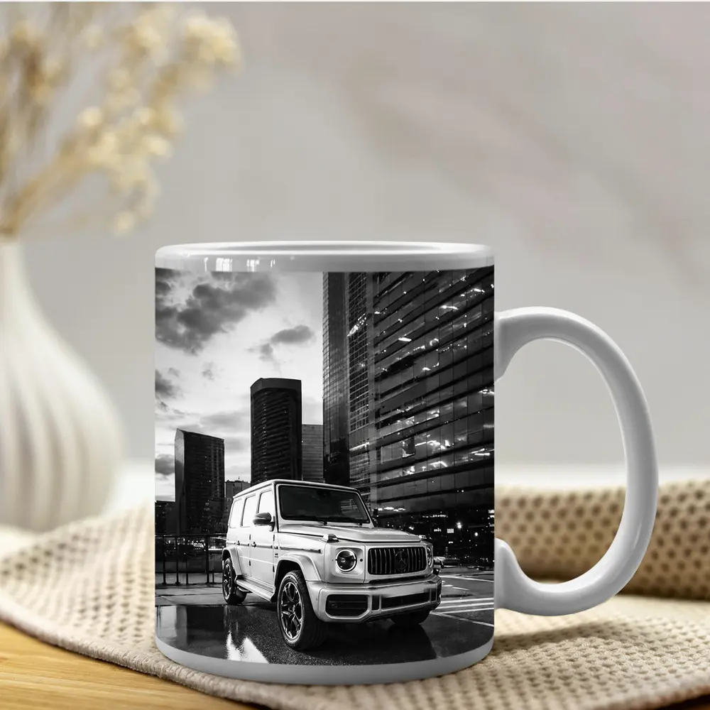 Mercedes G Class Wet City Night Scene – Mugs