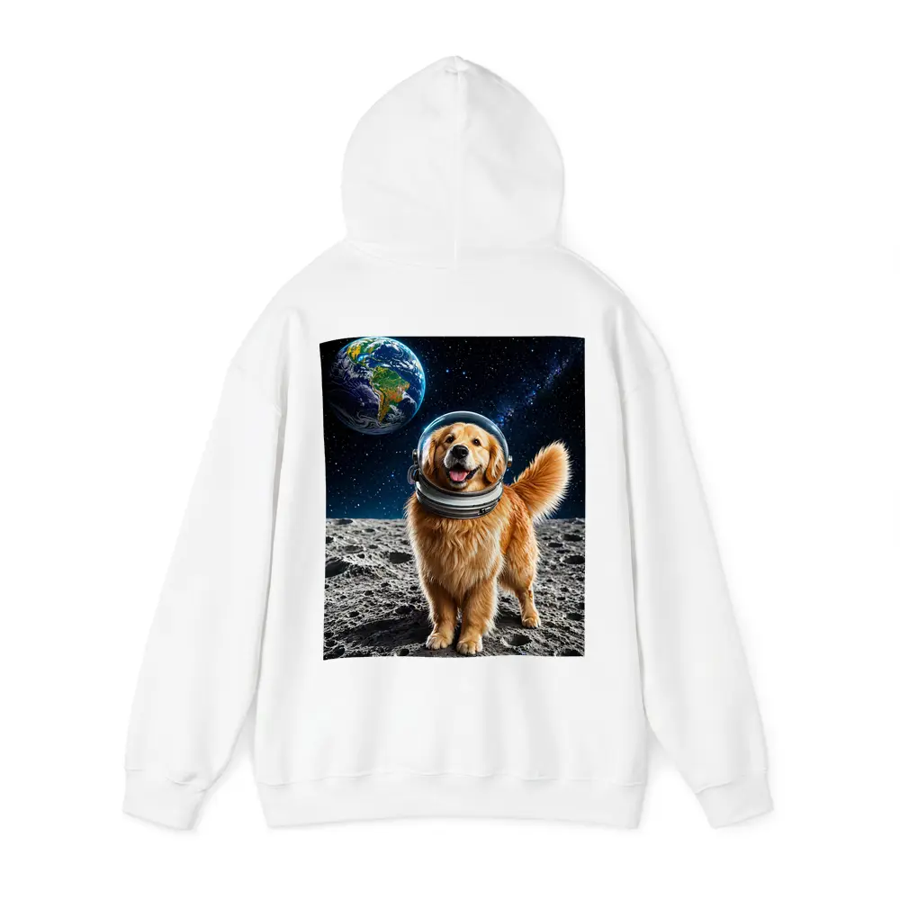 Golden Retriever Astronaut Dog On Moon – Hoodies