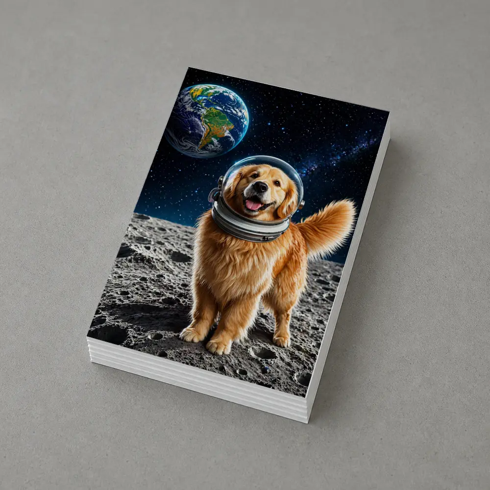 Golden Retriever Astronaut Dog On Moon – Postcards