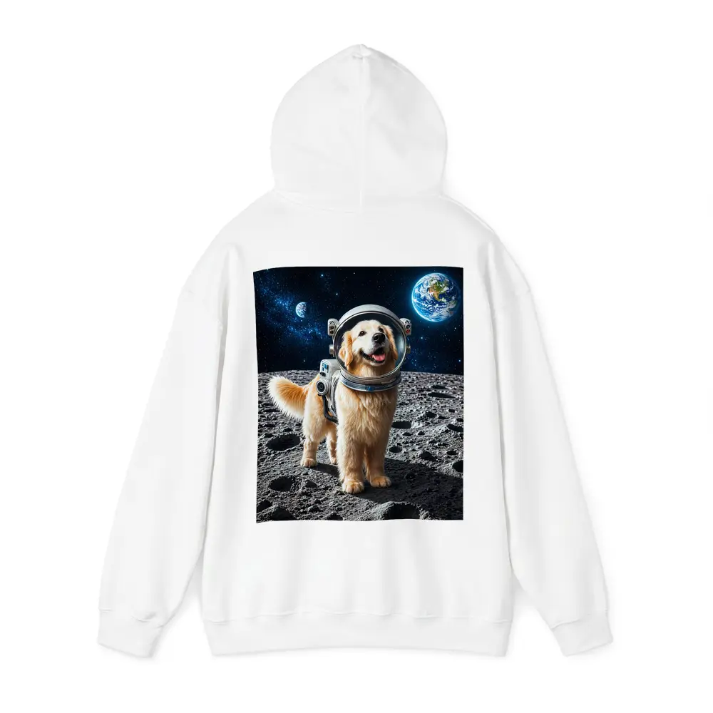 Golden Retriever Astronaut Dog On Moon – Hoodies