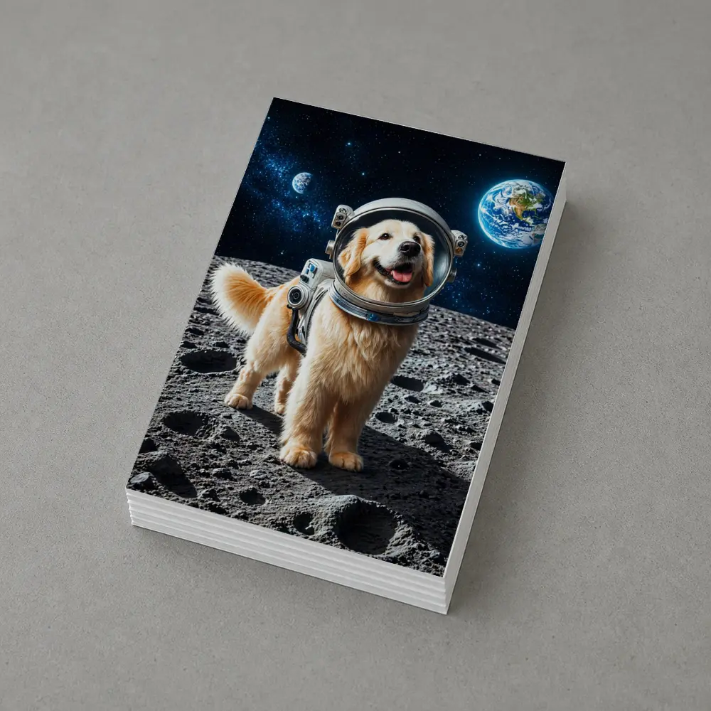 Golden Retriever Astronaut Dog On Moon – Postcards