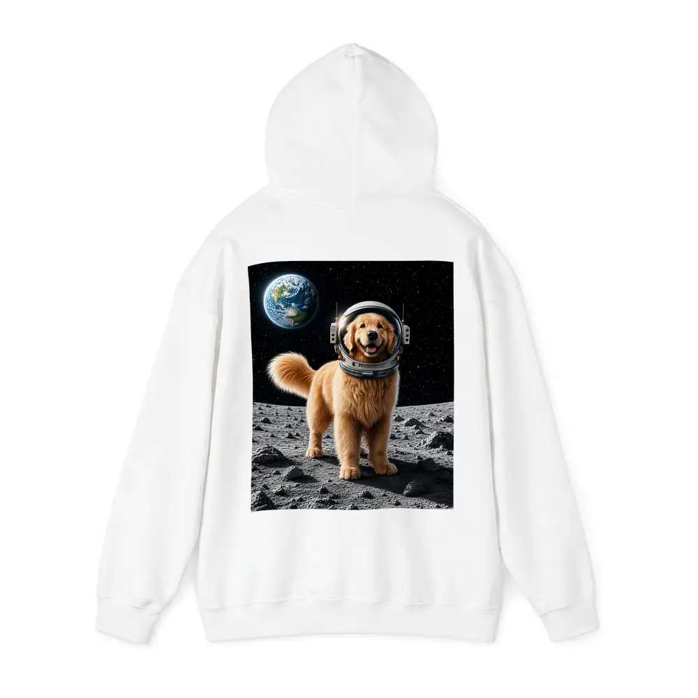 Golden Retriever Astronaut On The Moon – Hoodies