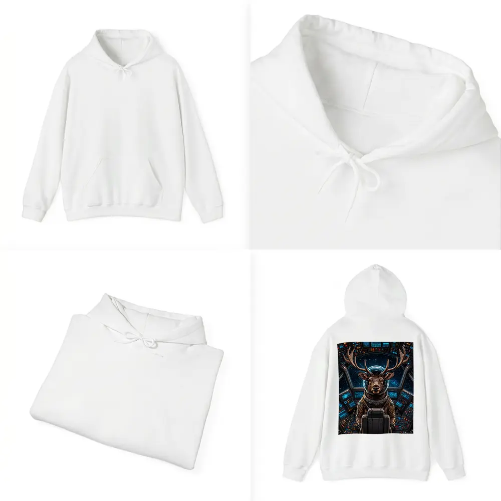 Deer Astronaut In Space Cockpit – Hoodies