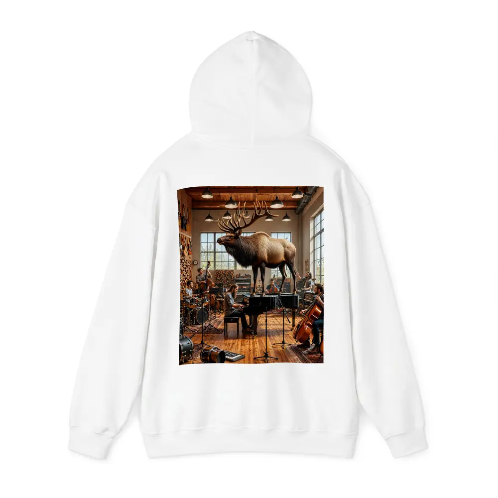 Elk In Music Studio With Band – Hoodies