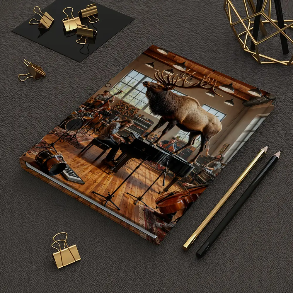 Elk In Music Studio With Band – Notebooks