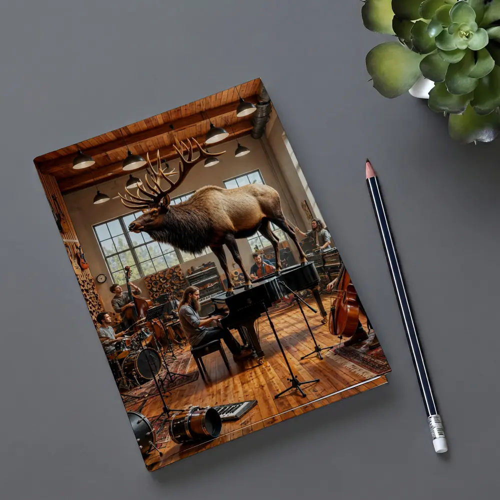 Elk In Music Studio With Band – Notebooks