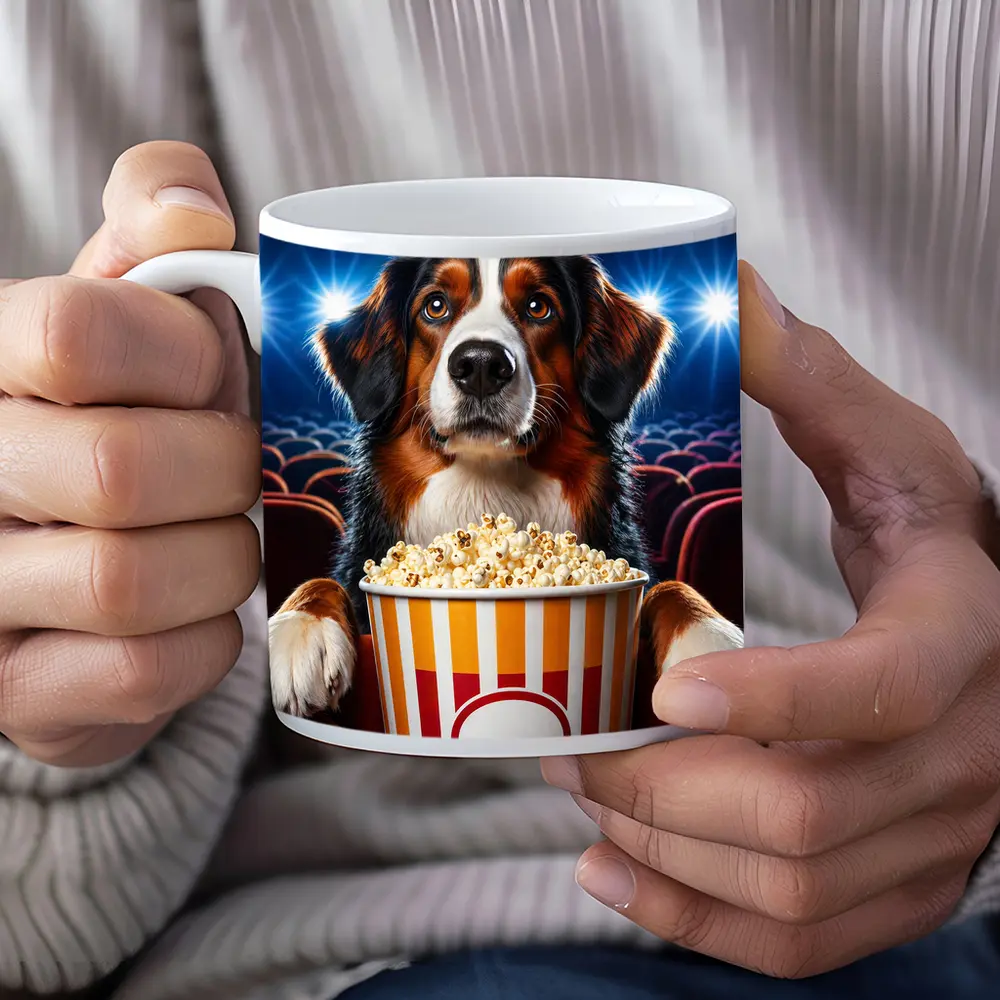 Bernese Mountain Dog Cinema Popcorn Night – Mugs