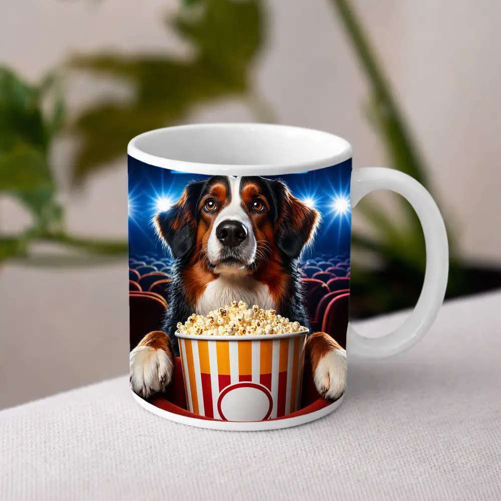 Bernese Mountain Dog Cinema Popcorn Night – Mugs