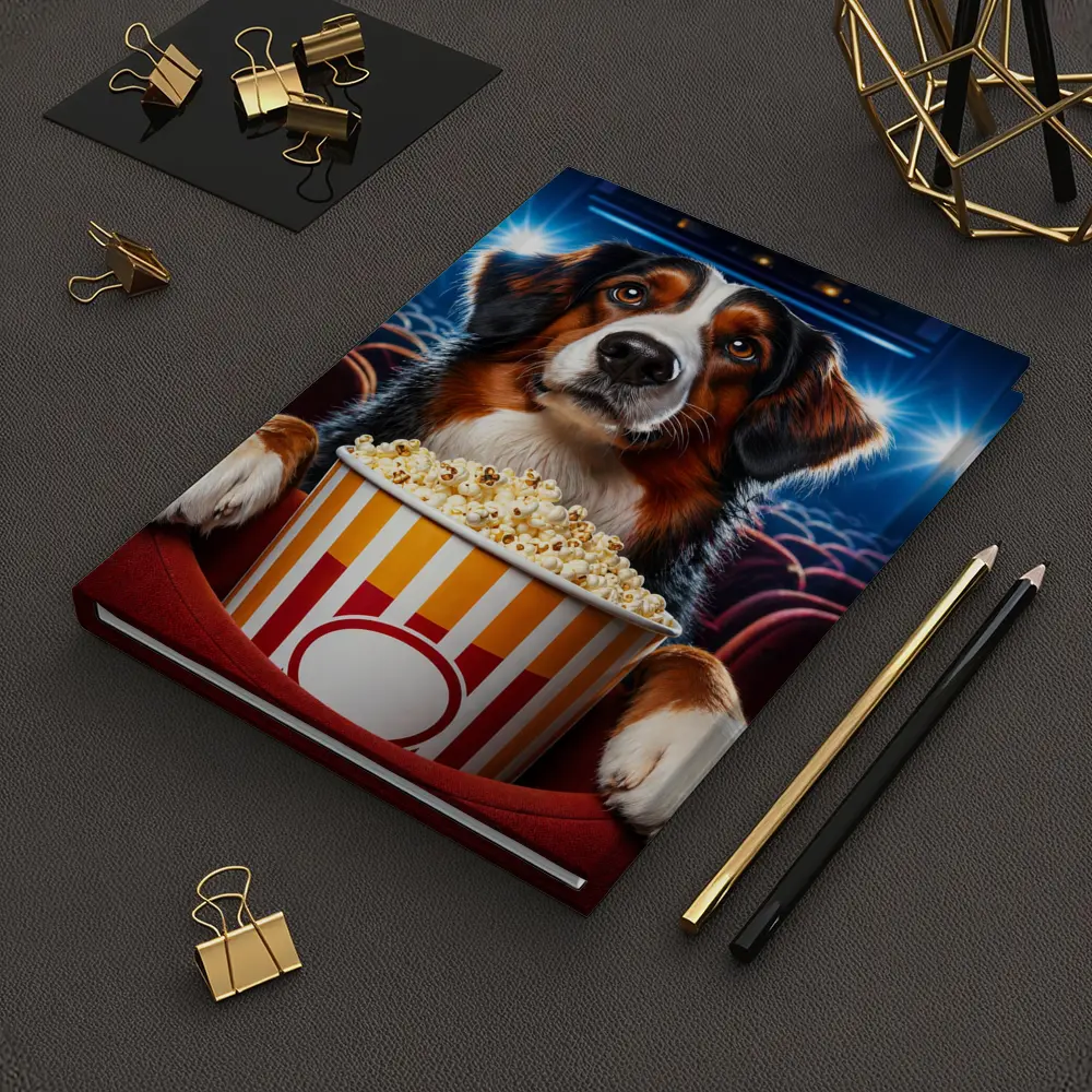 Bernese Mountain Dog Cinema Popcorn Night – Notebooks