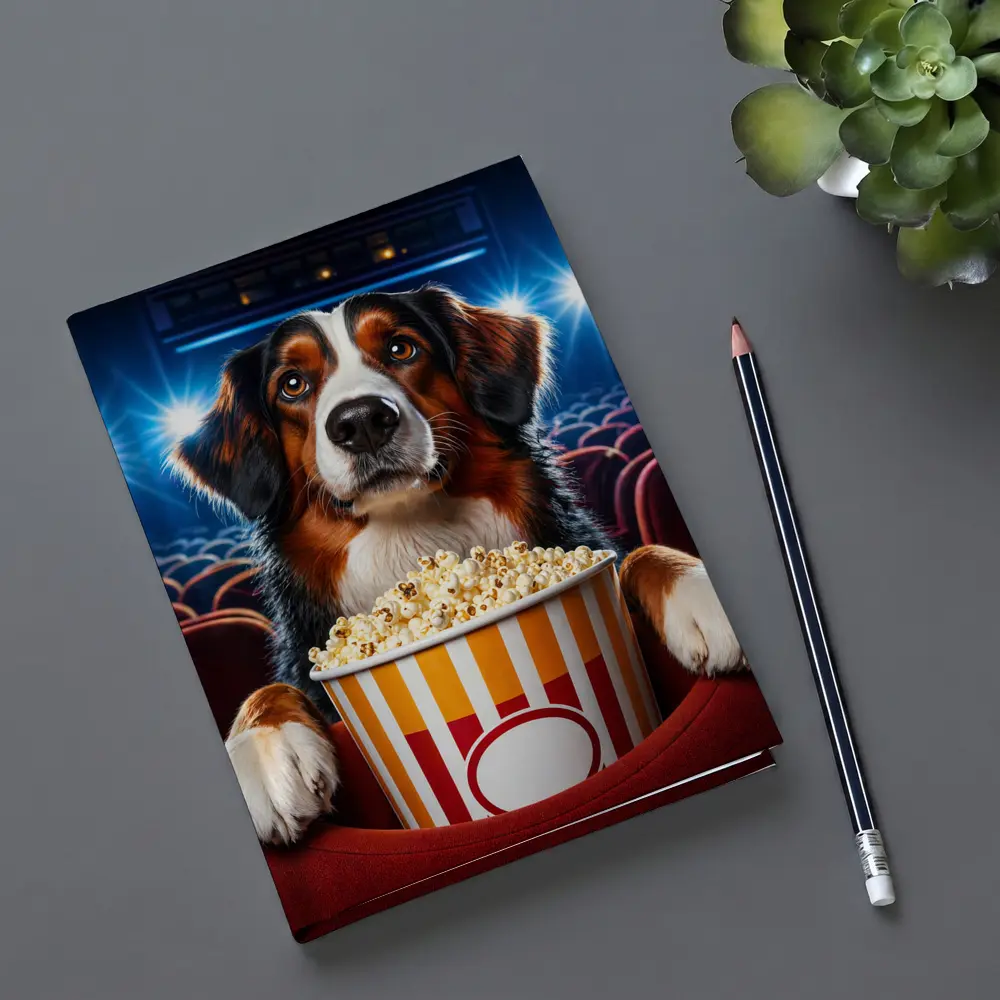 Bernese Mountain Dog Cinema Popcorn Night – Notebooks