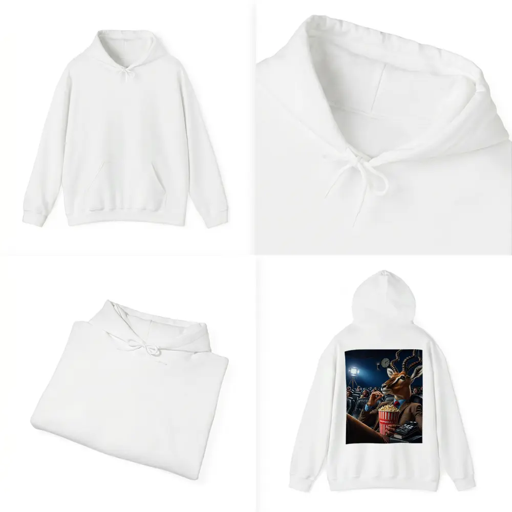 Antelope in Suit Watching Movie Cinema – Hoodies