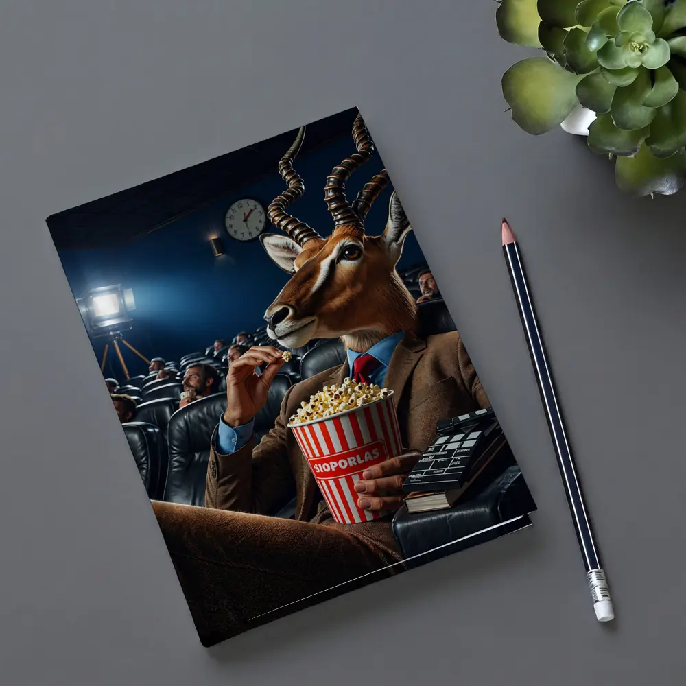 Antelope in Suit Watching Movie Cinema – Notebooks