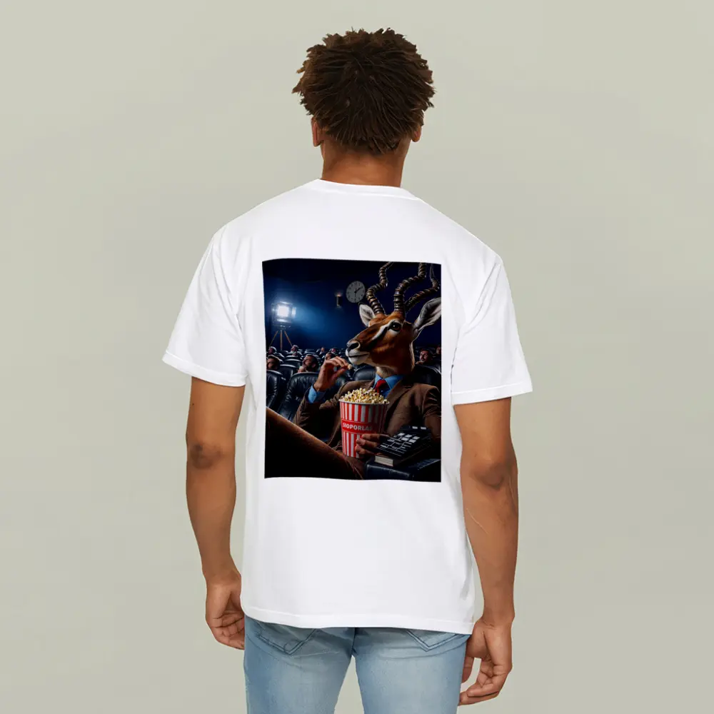 Antelope in Suit Watching Movie Cinema – T-Shirts