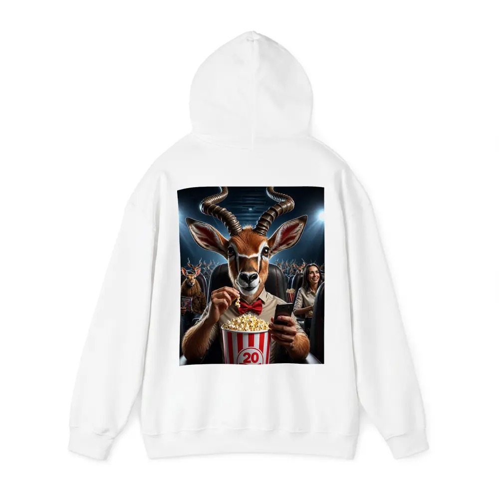 Antelope Eating Popcorn At Movie Theater – Hoodies