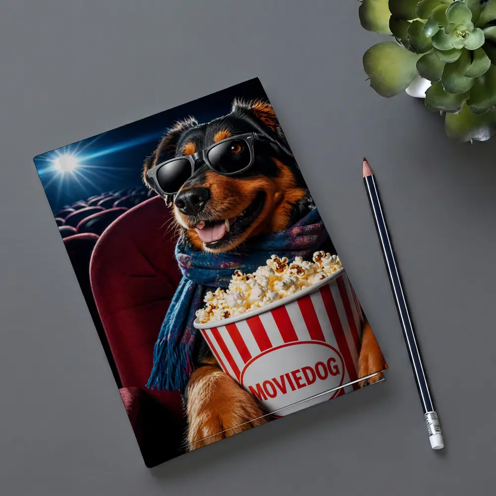 Rottweiler Dog Cinema Popcorn Sunglasses Fun – Notebooks